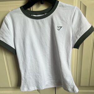 Gymshark White Lifting Baby T-shirt| Slim Fit| Size Small
| New | Never Worn